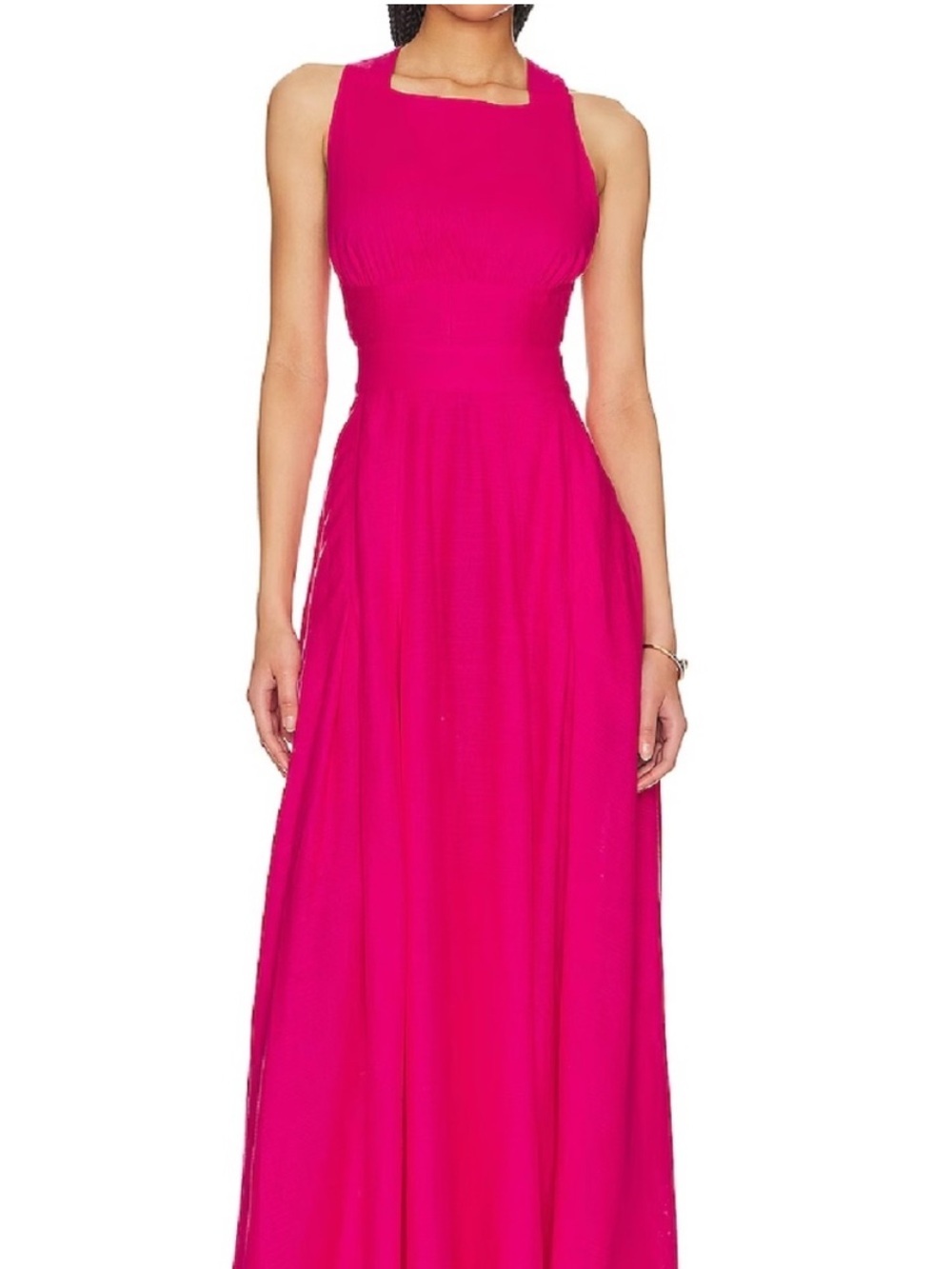 NWT Anthropologie Aureta Fuchsia Halter Maxi Dress - Size Small